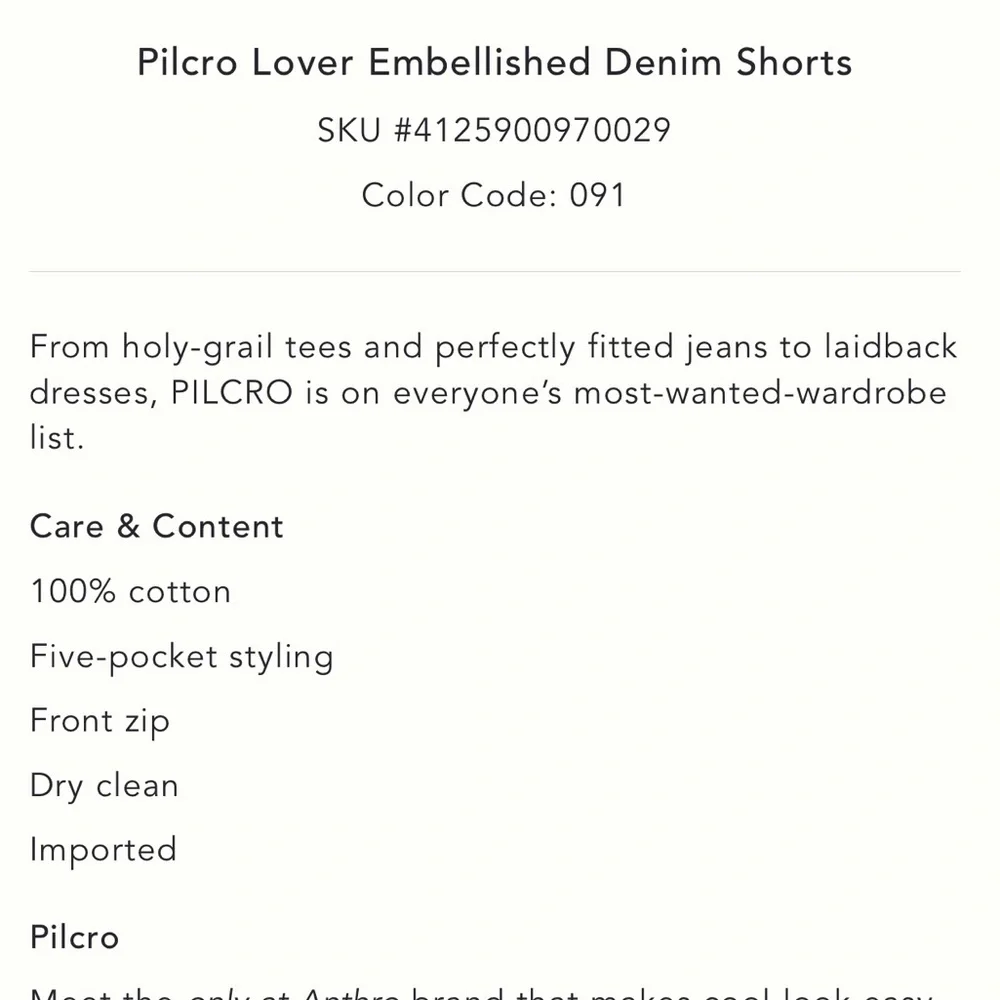 Pilcro Rhinestone Jean Shorts - Picture 5 of 9